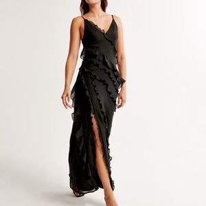 Abercrombie & Fitch “Draped Ruffle Maxi dress”- Size Small
